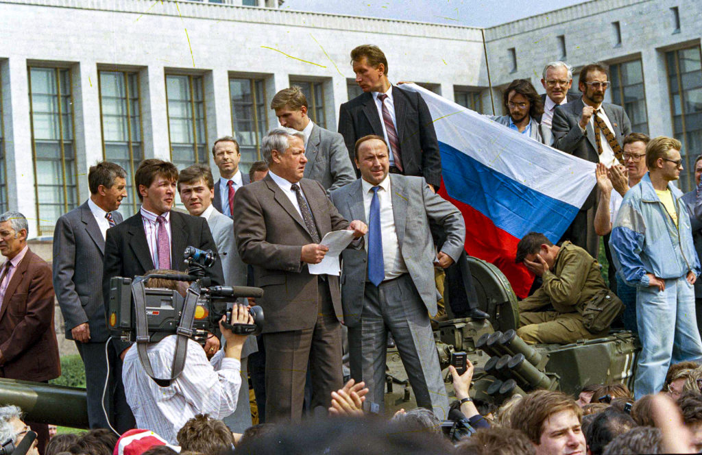 Yeltsin on the tank